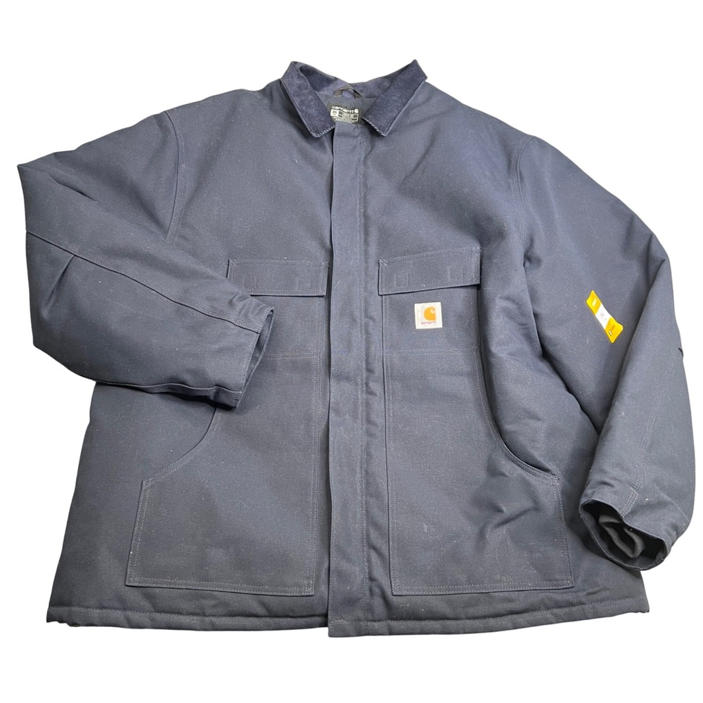 Carhartt OC0003-M Firm Duck Insulated Traditional Coat Navy Mens 3XL Tall NWOT